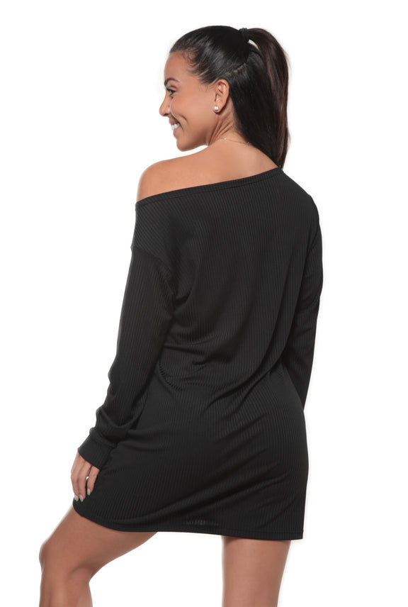 Lounge Dress - Black – Find Your Salt | By Ainsley Rodriguez